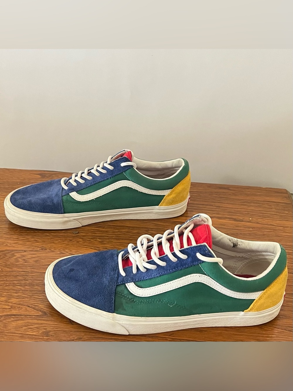 Vans Low-Top Sneakers in Blue, Green & Red